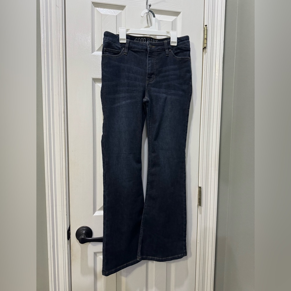 Good Hart Dark Blue Flare Jeans